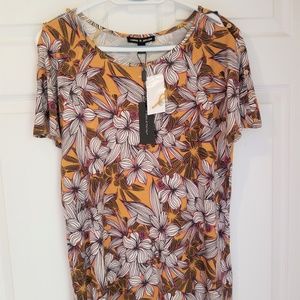 Cable & Gauge Blouse NWT Large Multicolored Floral